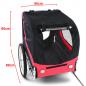 Mobile Preview: Fahrradanhänger Hundeanhänger klappbar für Haustiere Rot Schwarz bis 40Kg